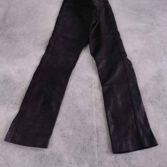 Vintage 80s Hein Gericke Black Leather Motorcycle Pants Biker - Picture 10 of 14